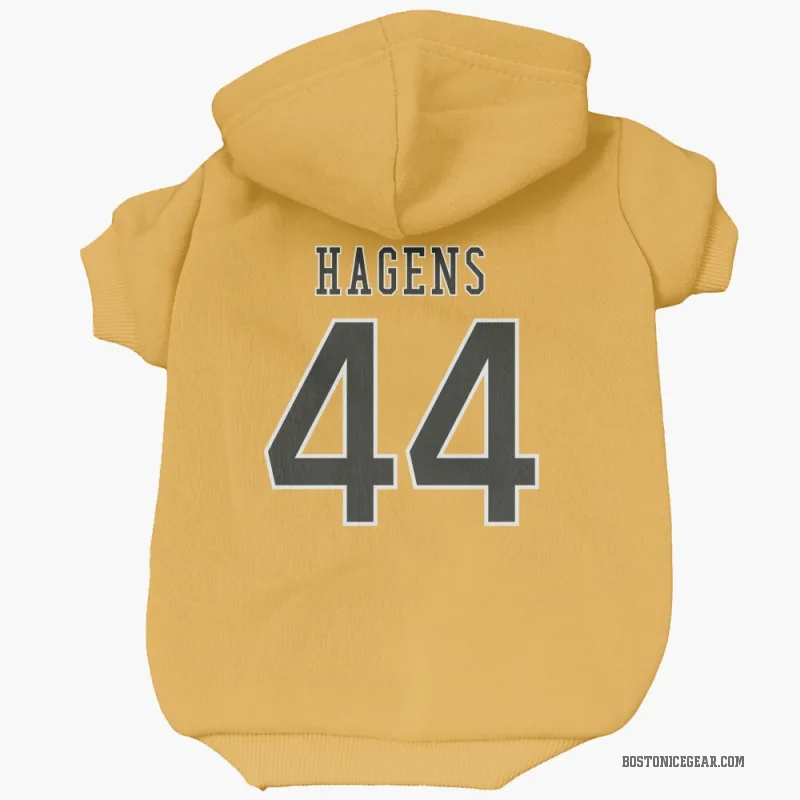 James Hagens  Gold Boston Bruins  Cat & Dog Pet Hoodie