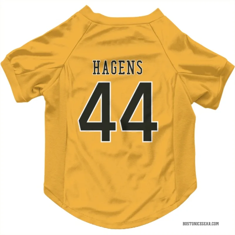 James Hagens  Gold Boston Bruins  Cat & Dog Pet Jersey