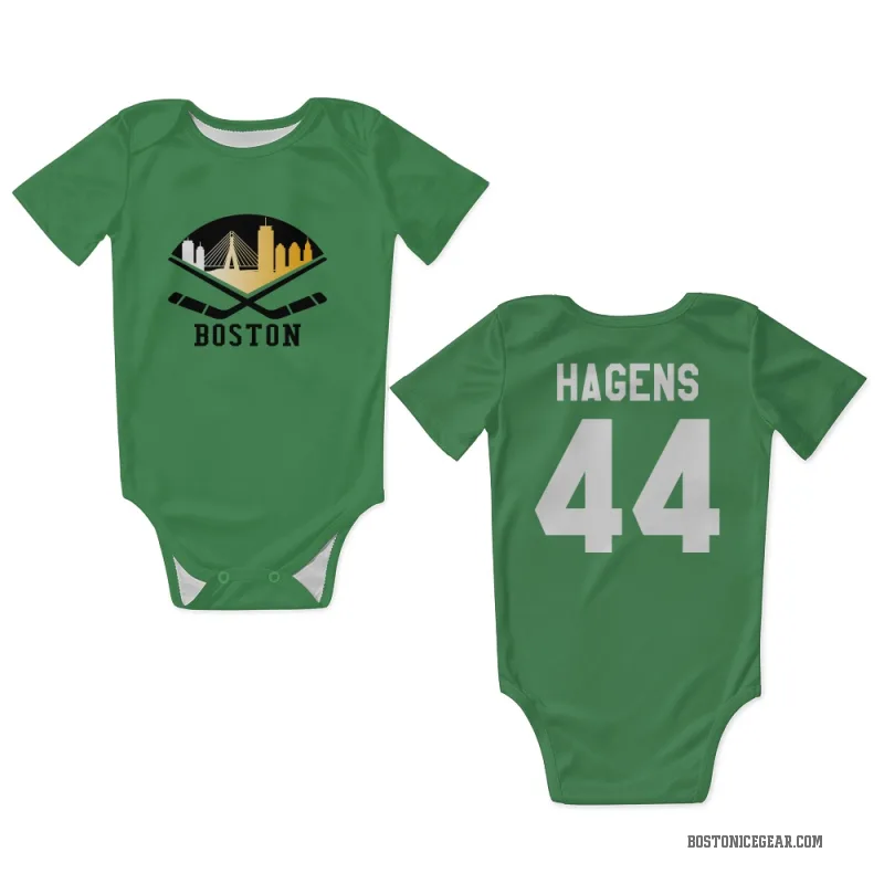 James Hagens  Green Boston Bruins  Newborn & Infant Bodysuit