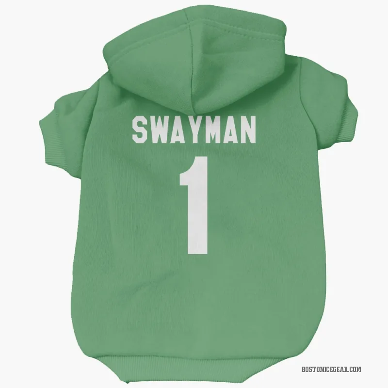 Jeremy Swayman  Green Boston Bruins  Cat & Dog Pet Hoodie