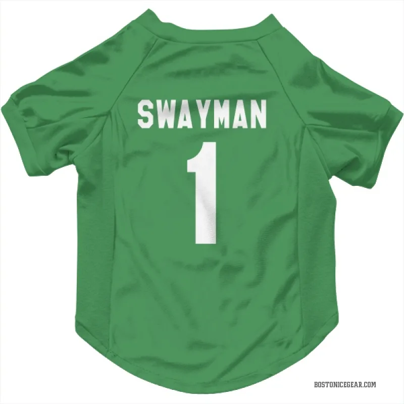 Jeremy Swayman  Green Boston Bruins  Cat & Dog Pet Jersey