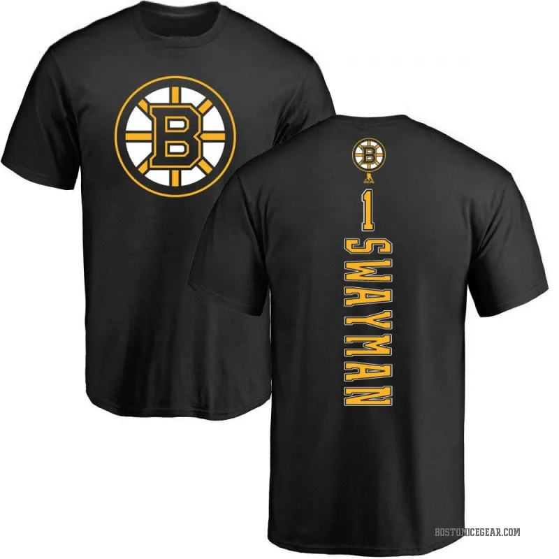 Jeremy Swayman Youth Black Boston Bruins Backer T-Shirt -