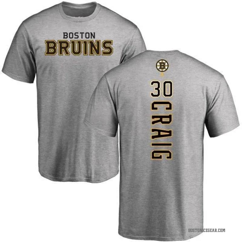 Jim Craig Men's Ash Boston Bruins Backer T-Shirt -
