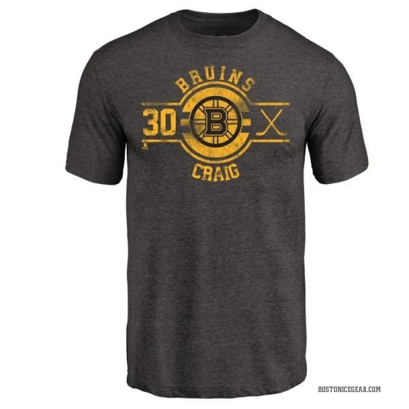 Jim Craig Men's Black Boston Bruins Insignia T-Shirt -