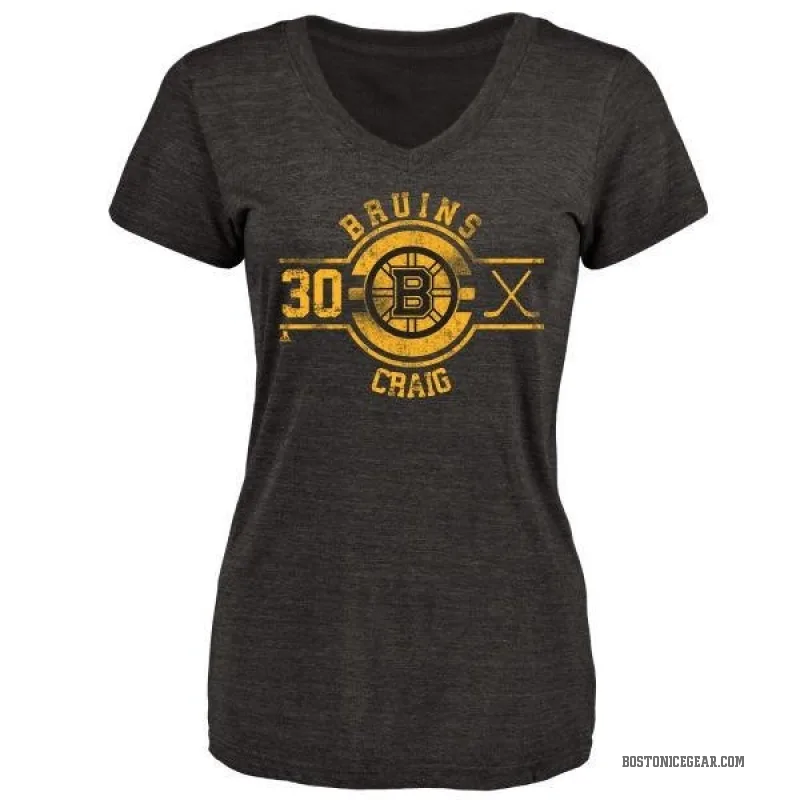 Jim Craig Women's Black Boston Bruins Insignia T-Shirt -