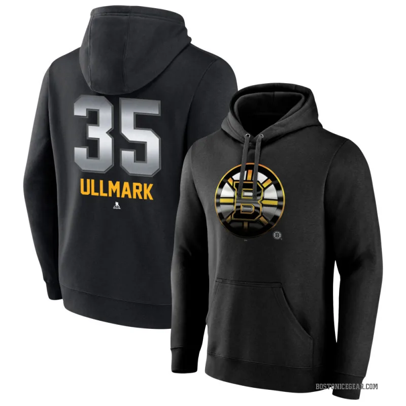 Linus Ullmark Boston Bruins Youth Black Backer T-Shirt 