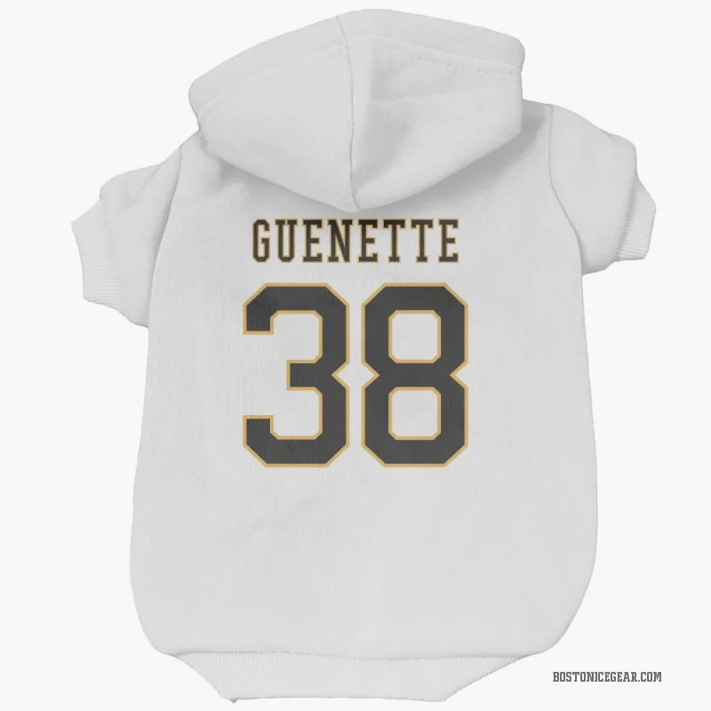 Maxence Guenette  White Boston Bruins  Cat & Dog Pet Hoodie
