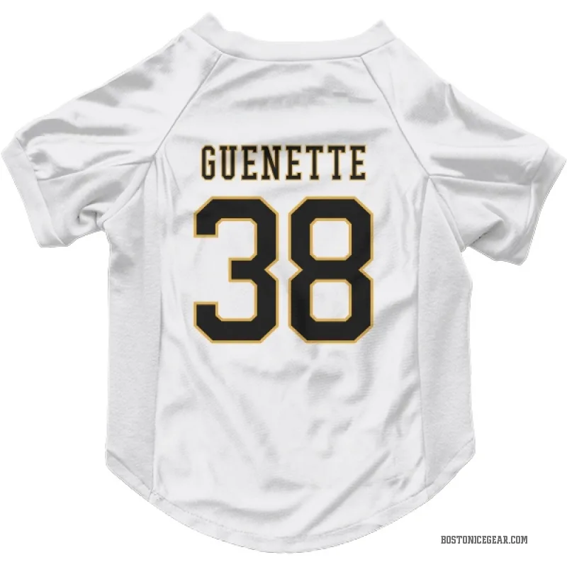 Maxence Guenette  White Boston Bruins  Cat & Dog Pet Jersey