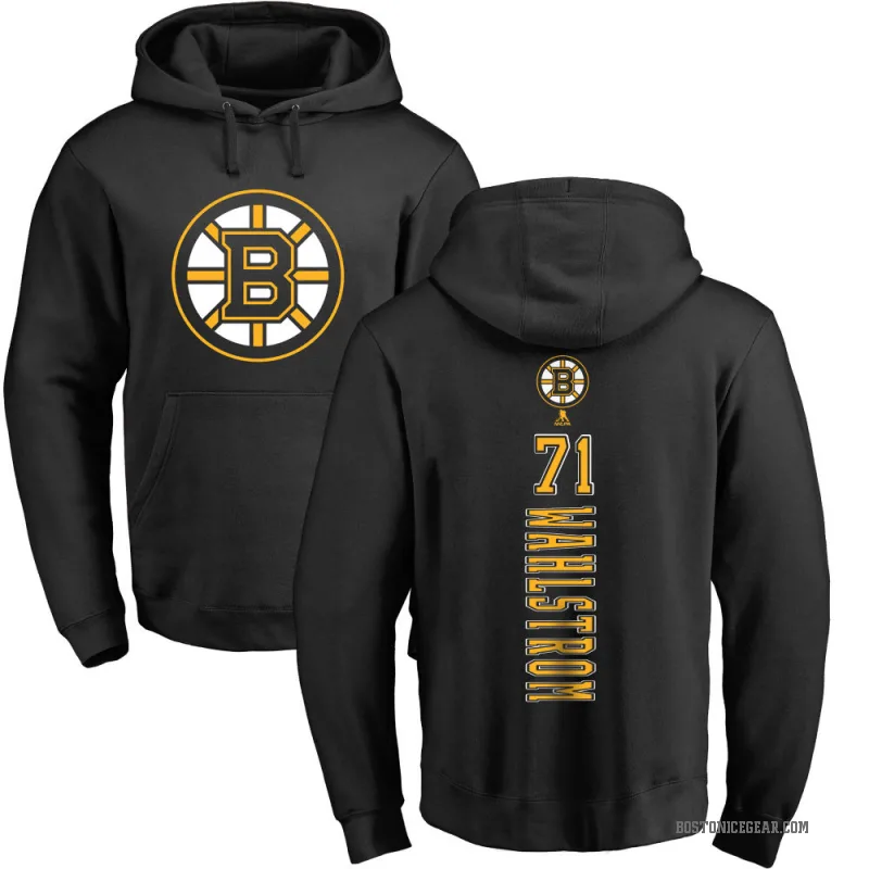 Oliver Wahlstrom Men's Black Boston Bruins Branded Backer Pullover Hoodie