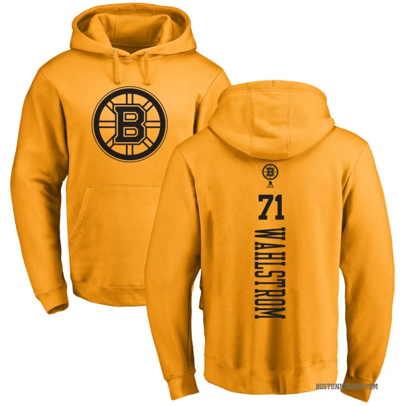 Oliver Wahlstrom Men's Gold Boston Bruins Branded One Color Backer Pullover Hoodie