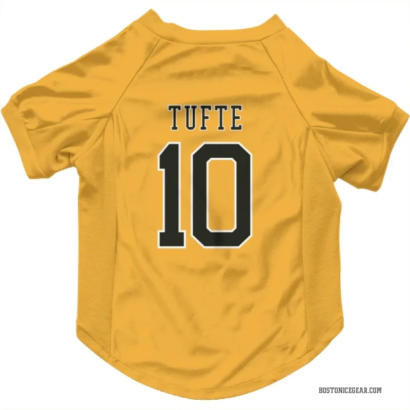 Riley Tufte Gold Boston Bruins Cat & Dog Pet Jersey