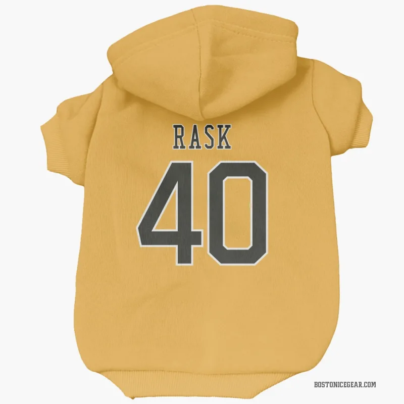 Tuukka Rask  Gold Boston Bruins  Cat & Dog Pet Hoodie