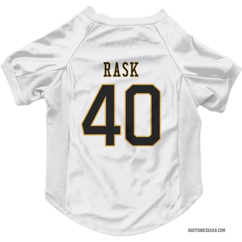 Tuukka Rask  White Boston Bruins  Cat & Dog Pet Jersey